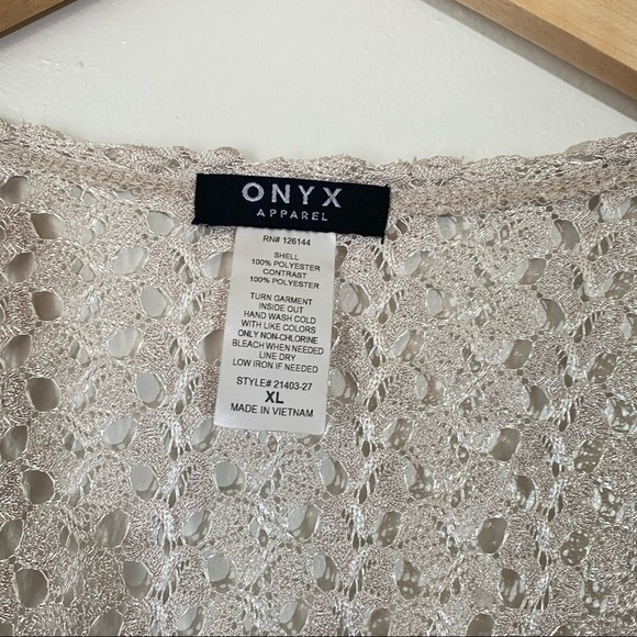 Onyx Tan Laced Jacket w/Black Trim . Sz XL. - Picture 5 of 10